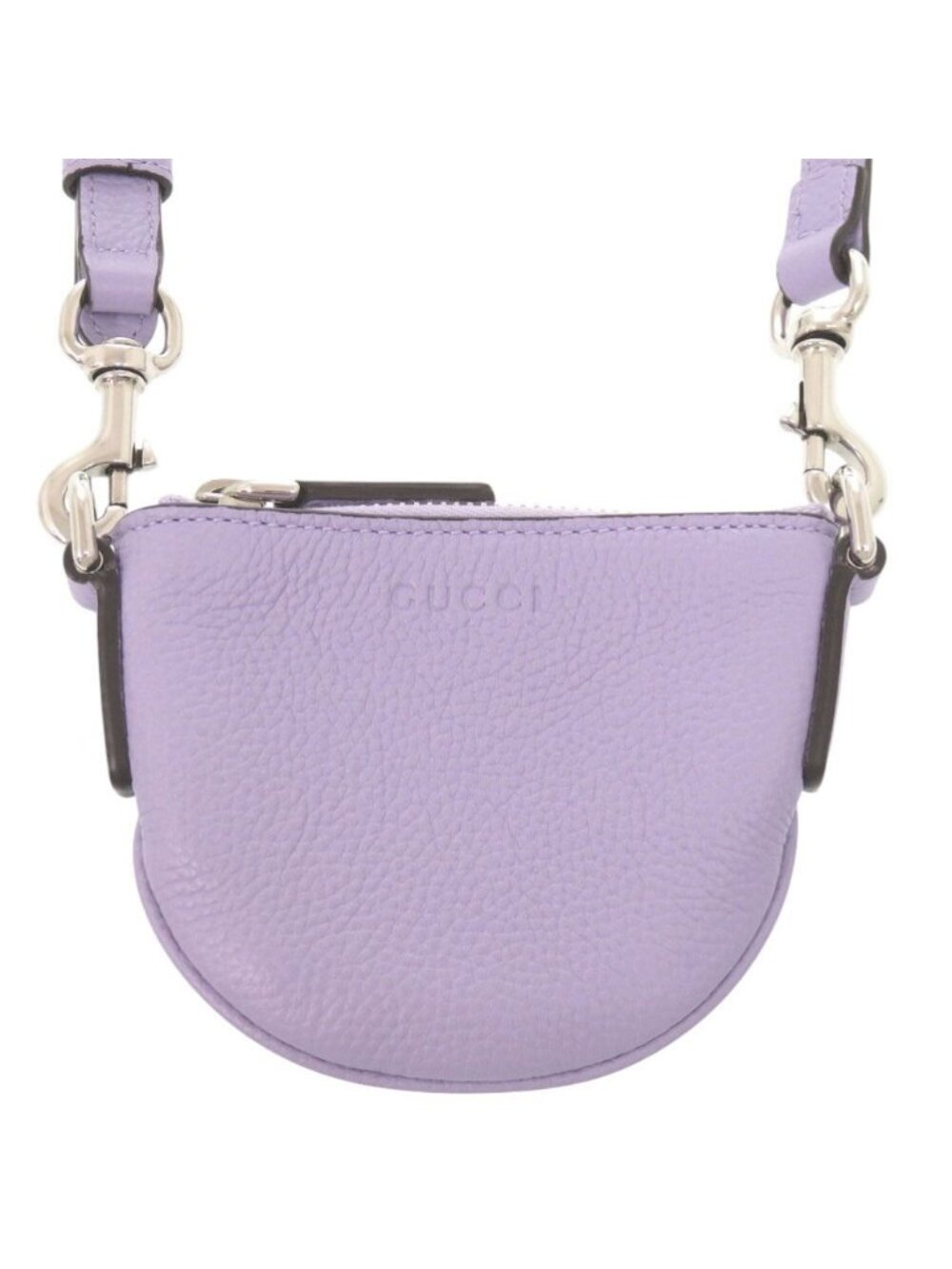 Gucci Logo Leather Purple Micro Mini Shoulder